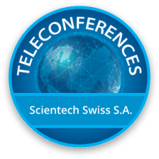 Логоти телеконфереции от компании Scientech Swiss S.A.